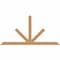 Ekena Millwork Saratoga Timber Gable Bracket, Western Red Cedar, 108"W x 54"H x 1 1/2"D x 5 1/2"F, 12/12 Pitch GBW108X54X0206SAR00SWR - alternate 1